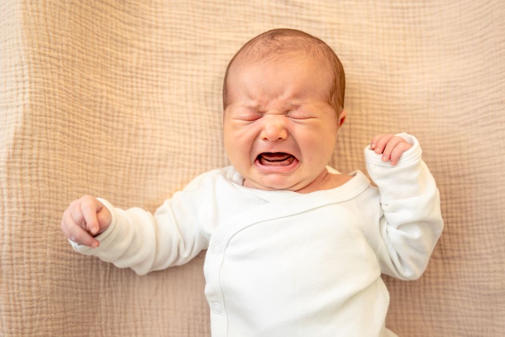 newborn baby crying